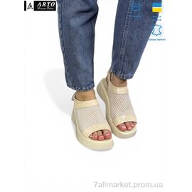 Фотография Босоножки женские летние Лето 155 беж.ш. (8 пар р.36-41) "ARTO" недорого оптом от прямого поставщика