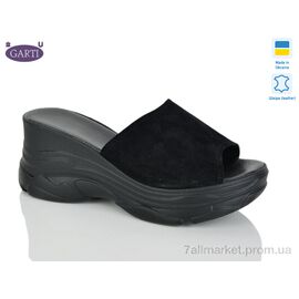 Фотография Шлепки женские облегченные Лето 525 чорний замш (6 пар р.36-40) "Garti" недорого оптом от прямого поставщика
