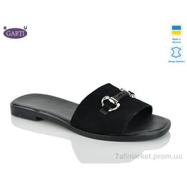 Фотография Шлепки женские облегченные Лето 54 чорний замш (6 пар р.36-40) "Garti" недорого оптом от прямого поставщика