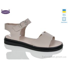 Фотография Босоножки женские летние Лето 140 беж шкіра (6 пар р.36-40) "Garti" недорого оптом от прямого поставщика