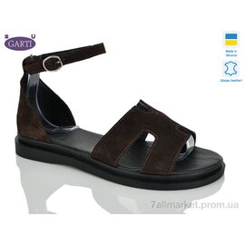 Фотография Босоножки женские летние Лето 0192 корич замш (6 пар р.36-40) "Garti" недорого оптом от прямого поставщика