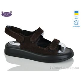 Фотография Босоножки женские летние Лето 0118 корич замш (6 пар р.36-40) "Garti" недорого оптом от прямого поставщика