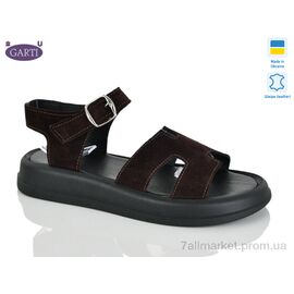 Фотография Босоножки женские летние Лето 2194 корич замш (6 пар р.36-40) "Garti" недорого оптом от прямого поставщика