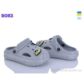 Фотография Кроксы детские летние Лето 1003 св.сірий (6 пар р.24-35 ) "Roks" недорого оптом от прямого поставщика
