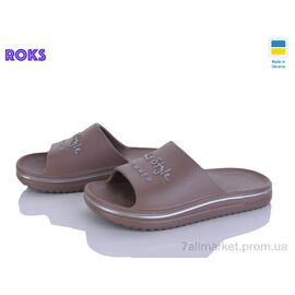 Фотография Шлепки детские летние Лето 506-020 коричневий (6 пар р.31-36) "Roks" недорого оптом от прямого поставщика