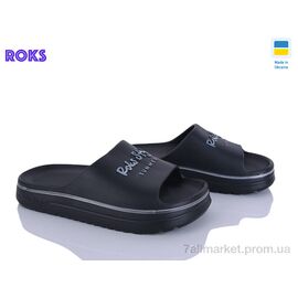 Фотография Шлепки женские облегченные Лето 540-010 чорний (8 пар р.37-40) "Roks" недорого оптом от прямого поставщика