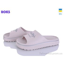 Фотография Шлепки женские облегченные Лето 540-012 бежевий (8 пар р.37-40) "Roks" недорого оптом от прямого поставщика