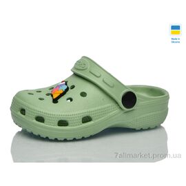 Фотография Кроксы детские летние Лето H-3 оливка (6 пар р.24-29) "Lot Shoes" недорого оптом от прямого поставщика