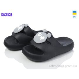 Фотография Шлепки детские летние Лето Dago 335 чорний (8 пар р.24-31) "Roks" недорого оптом от прямого поставщика