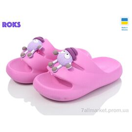 Фотография Шлепки детские летние Лето Dago 335 рожевий (8 пар р.24-31) "Roks" недорого оптом от прямого поставщика