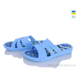Фотография Шлепки детские летние Лето Міккі блакитний (6 пар р.30-35) "Golden Lion" недорого оптом от прямого поставщика
