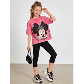 Фотография Футболка детская на девочку 26242 pink р.130-170 "Yalisi" недорого оптом от прямого поставщика