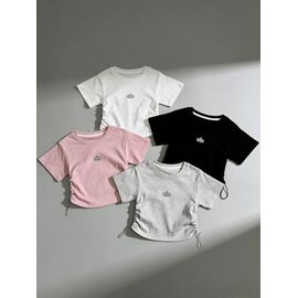 Фотография Футболка детская на девочку 5857 pink р.120-160 "Yalisi" недорого оптом от прямого поставщика