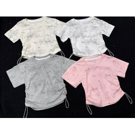 Фотография Футболка детская на девочку 5873 pink р.120-160 "Yalisi" недорого оптом от прямого поставщика