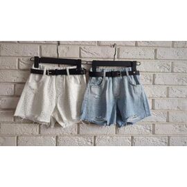 Фотография Шорты детские на девочку 9120 l.blue р.120-170 "Yalisi" недорого оптом от прямого поставщика