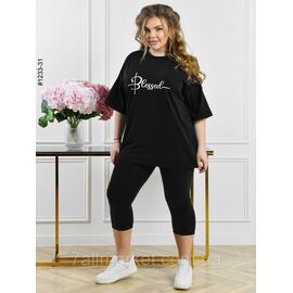 Костюм жіночий футболка + бриджі кулір батал 54,56,58 (8кв) "NOWEMBER" недорого від прямого постачальника