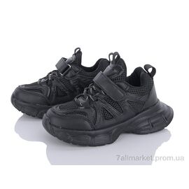 Фотография Кроссовки детские модные Весна/осень L15 black (10 пар р.27-31) "ASHIGULI" недорого оптом от прямого поставщика