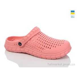 Крокси жіночі літні Літо С62М корал (6 пар р.36-41) "Крок" недорого оптом від прямого постачальника
