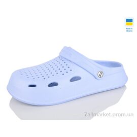 Крокси жіночі літні Літо Сабо 8 блакитний (6 пар р.36-41) "Inblue" недорого оптом від прямого постачальника