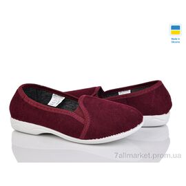 Фотография Тапки женские для дома Весна/осень Кредо бордо (7 пар р.36-41) "Крок" недорого оптом от прямого поставщика
