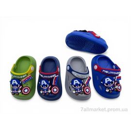 Фотография Кроксы детские летние Лето NUO42 mix (12 пар р.18-23) "Rai shoes" недорого оптом от прямого поставщика