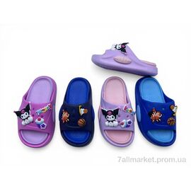 Фотография Шлепки детские летние Лето NUO11 mix (12 пар р.30-35) "Rai shoes" недорого оптом от прямого поставщика