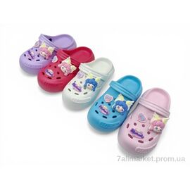 Фотография Кроксы детские летние Лето 309 mix (12 пар р.30-35) "Rai shoes" недорого оптом от прямого поставщика