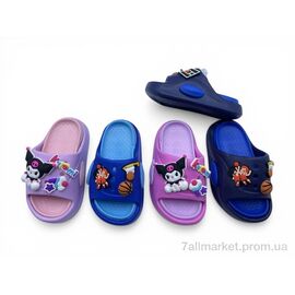 Фотография Шлепки детские летние Лето NUO10 mix (12 пар р.25-30) "Rai shoes" недорого оптом от прямого поставщика