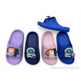 Фотография Шлепки детские летние Лето NUO62 mix (12 пар р.30-35) "Rai shoes" недорого оптом от прямого поставщика