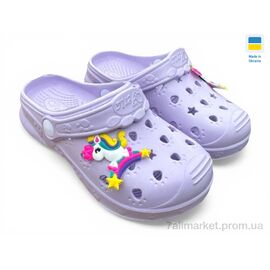 Фотография Кроксы детские летние Лето 81-82 лаванда (6 пар р.24-33) "Rai shoes" недорого оптом от прямого поставщика