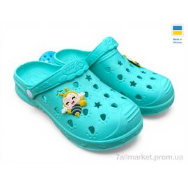 Фотография Кроксы детские летние Лето 81-82 мята (6 пар р.24-33) "Rai shoes" недорого оптом от прямого поставщика
