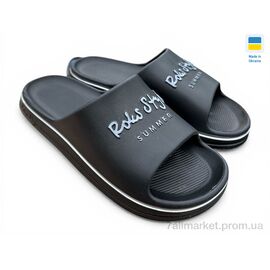 Фотография Шлепки мужские пляжные Лето 520(010) чорний (8 пар р.41-45) "Rai shoes" недорого оптом от прямого поставщика