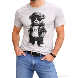 Футболка чоловіча Літо 241 сірий (5 шт. р.сіткаM-3XL) "Алия" недорого оптом від прямого постачальника