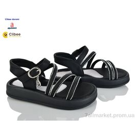 Фотография Босоножки детские летние Лето AC700-1 black (6 пар р.31-36) "Clibee-Doremi" недорого оптом от прямого поставщика