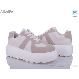Фотография Кроссовки женские модные Весна/осень 6029 beige (6 пар р.36-41) "Ailaifa" недорого оптом от прямого поставщика