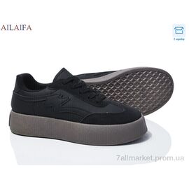 Фотография Кроссовки женские модные Весна/осень DX06 black (8 пар р.36-41) "Ailaifa" недорого оптом от прямого поставщика