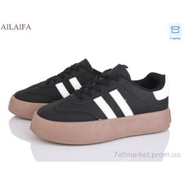 Фотография Кроссовки женские модные Весна/осень DX25 black (8 пар р.36-41) "Ailaifa" недорого оптом от прямого поставщика