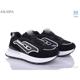 Фотография Кроссовки женские модные Весна/осень T813-1 black (8 пар р.36-41) "Ailaifa" недорого оптом от прямого поставщика