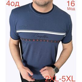 Фотография Футболка мужская ND1217-16 blue р.2XL-5XL "EMRE" недорого оптом от прямого поставщика