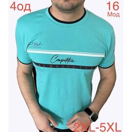 Фотография Футболка мужская ND1219-16 mint р.2XL-5XL "EMRE" недорого оптом от прямого поставщика