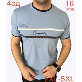 Фотография Футболка мужская ND1220-16 grey р.2XL-5XL "EMRE" недорого оптом от прямого поставщика