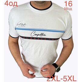 Фотография Футболка мужская ND1221-16 white р.2XL-5XL "EMRE" недорого оптом от прямого поставщика