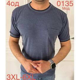 Фотография Футболка мужская ND1233-0135 grey р.3XL-6XL "EMRE" недорого оптом от прямого поставщика