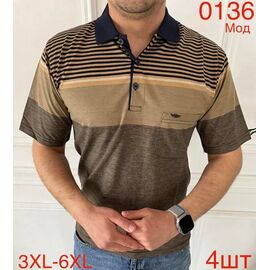 Фотография Футболка мужская ND1235-0136 beige р.3XL-6XL "EMRE" недорого оптом от прямого поставщика