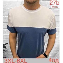 Фотография Футболка мужская ND1238-27B blue р.3XL-6XL "EMRE" недорого оптом от прямого поставщика