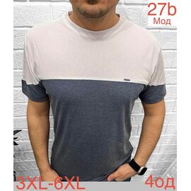 Фотография Футболка мужская ND1239-27B grey р.3XL-6XL "EMRE" недорого оптом от прямого поставщика