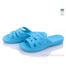 Фотография Шлепки женские облегченные Лето Крок Украіна С60 бірюза (6 пар р.36-41) "Vladimir" недорого оптом от прямого поставщика