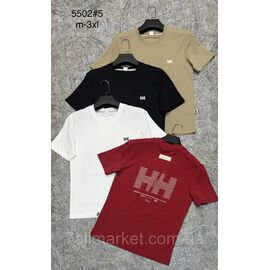 Футболка чоловіча молодіжна р-ри M-3XL (3 кв) "PROSTOMEN" недорого гуртом від прямого постачальника