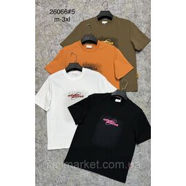 Футболка чоловіча молодіжна р-ри M-3XL (4 кв) "PROSTOMEN" недорого гуртом від прямого постачальника