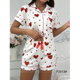 Фотография Пижама женская молодёжная р-ры S-2XL(3цв) "FLOWER" купить недорого от прямого поставщик